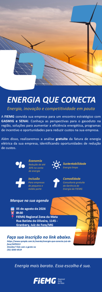 FIEMG realiza evento para incentivar a eficiência energética na indústria em Juiz de Fora
