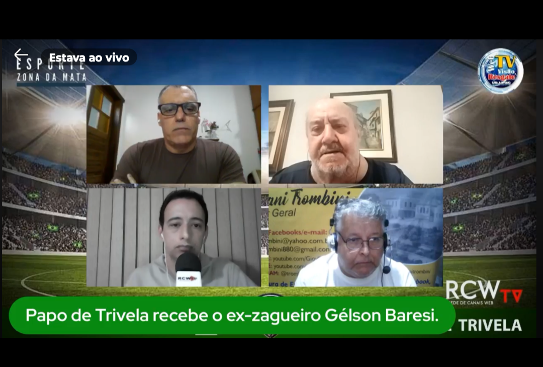 Gélson Baresi também atuou no futebol europeu e defendeu o Vitória de Setúbal, de Portugal, entre 2000 e 2002. Foto: Reprodução RCW TV.