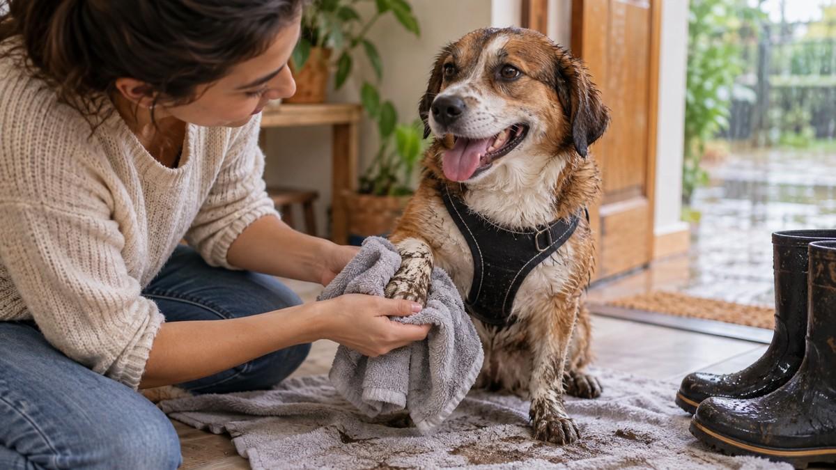 Como limpar as patas do cachorro após a chuva: guia prático e cuidados essenciais