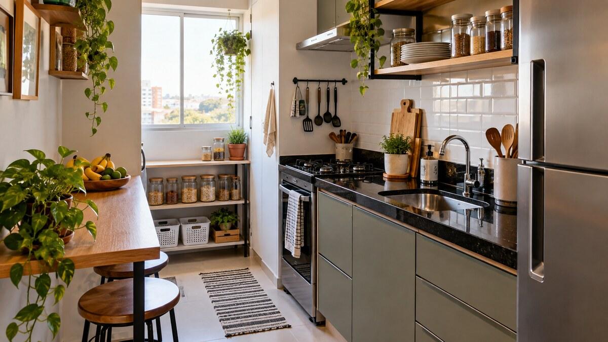Como organizar uma cozinha pequena: passo a passo seguro e prático