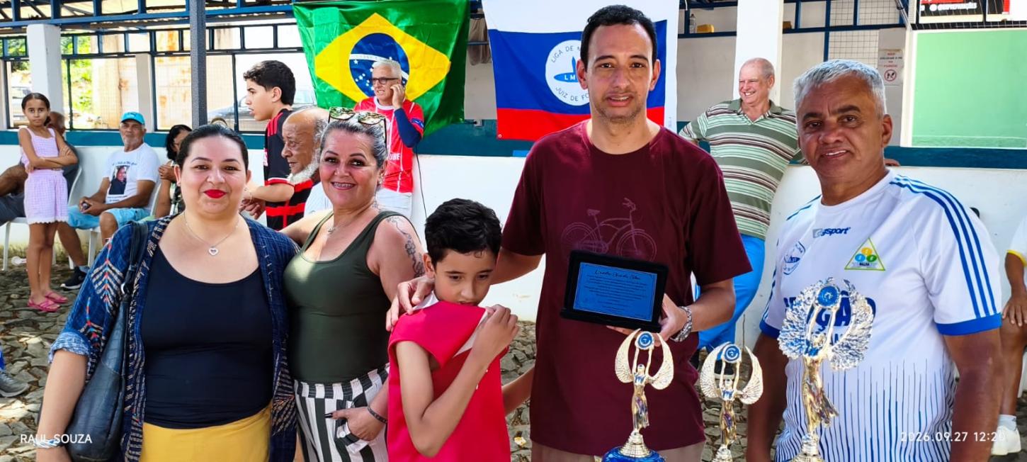 Leandro Dias recebe homenagem da Liga de Malha de Juiz de Fora por divulgação do esporte regional 