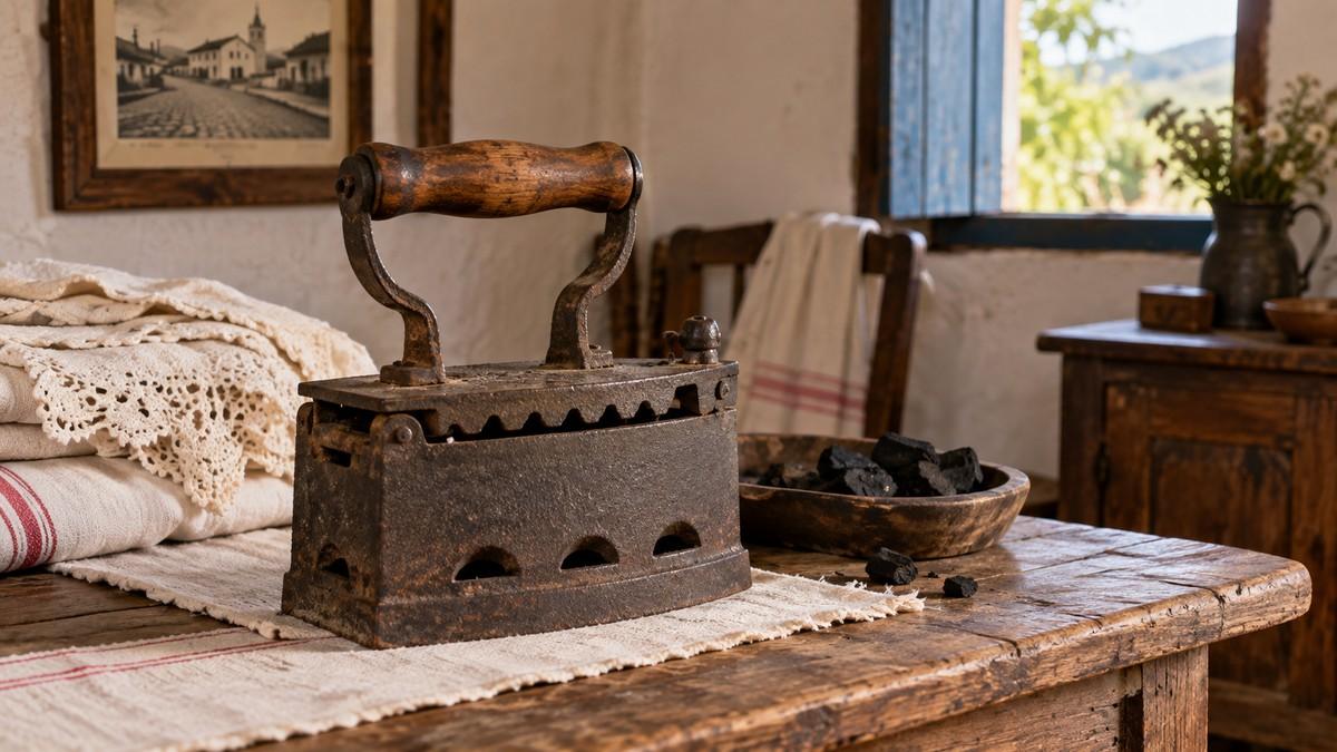 O ferro a carvão e o trabalho de passar roupa
