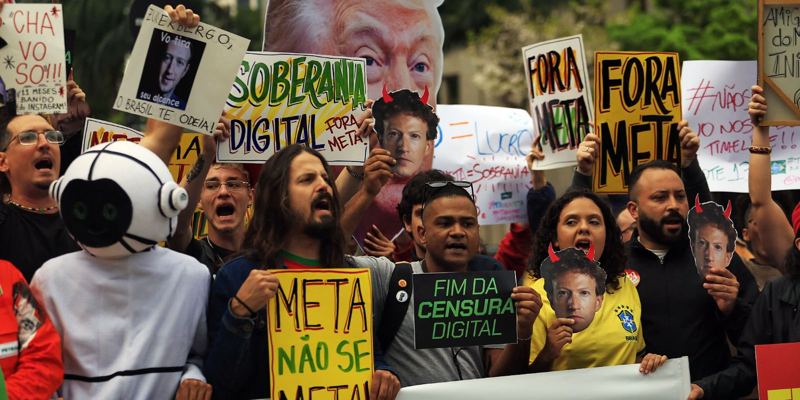 Ato em São Paulo cobra neutralidade da Meta nas eleições após decisão do TSE