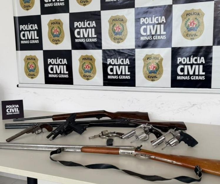 PCMG apreende armas de fogo na Zona da Mata em operação de impacto em Minas Gerais