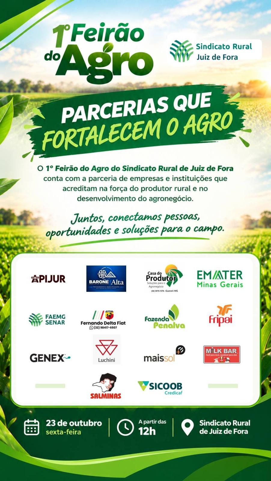 Sindicato Rural promove 1º Feirão do Agronegócio com palestras e ofertas em Juiz de Fora