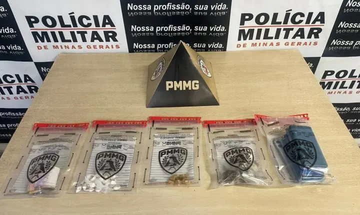 Adolescente de 17 anos é apreendido com cocaína, maconha e crack durante operação em Congonhas