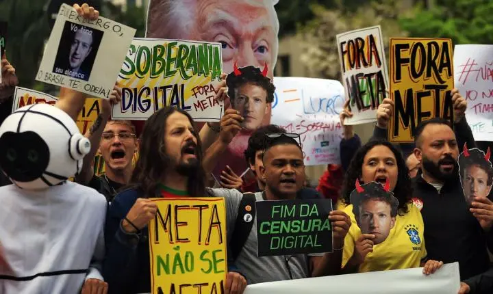 Ato em São Paulo cobra neutralidade da Meta nas eleições após decisão do TSE