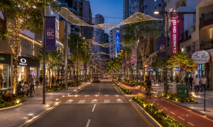 Avenida cercada por arranha-céus terá reurbanização de R$ 300 milhões e fiação subterrânea no litoral de SC