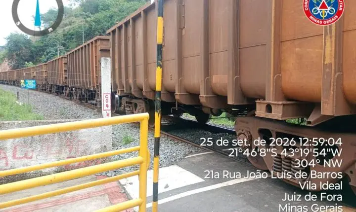 Atropelamentos por trem deixam um morto e um ferido em Juiz de Fora