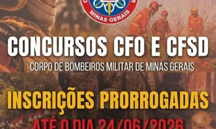 Bombeiros de Minas Gerais prorrogam inscrições para concurso de soldados e oficiais