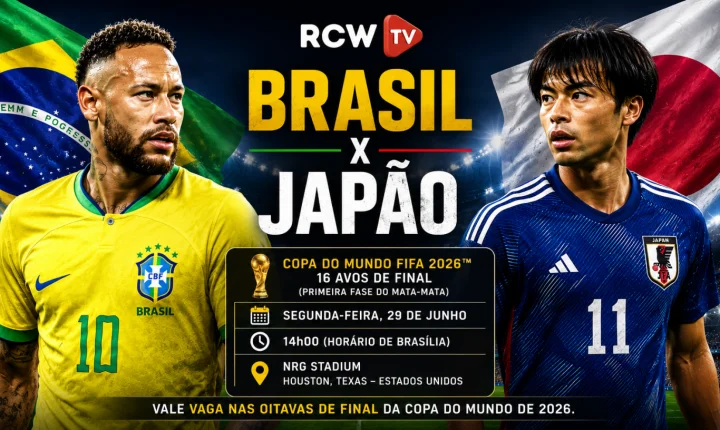 Brasil enfrenta o Japão por vaga nas oitavas de final da Copa do Mundo de 2026