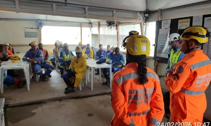 Brigada Municipal de Carandaí realiza simulado de emergência em obra de viaduto