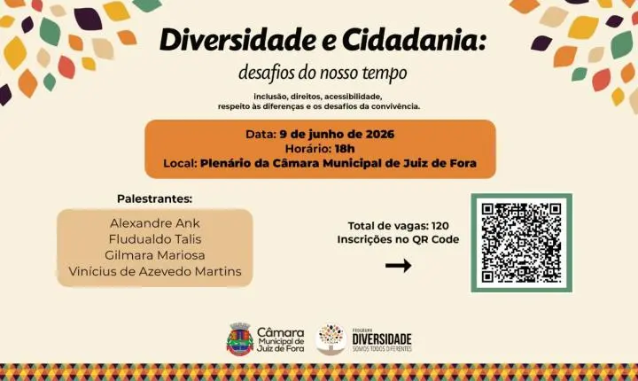 Câmara de Juiz de Fora celebra 20 anos do Programa Diversidade com debate gratuito no Plenário