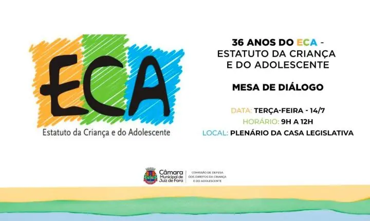 Câmara de Juiz de Fora promove debate em comemoração aos 36 anos do Estatuto da Criança e do Adolescente
