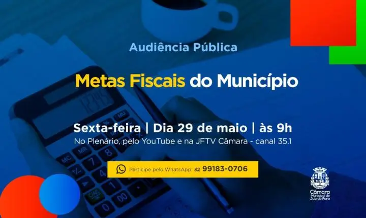 Câmara de Juiz de Fora realiza audiência pública sobre metas fiscais da Prefeitura