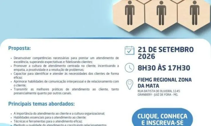 Capacitação em Juiz de Fora aborda a excelência na experiência do cliente