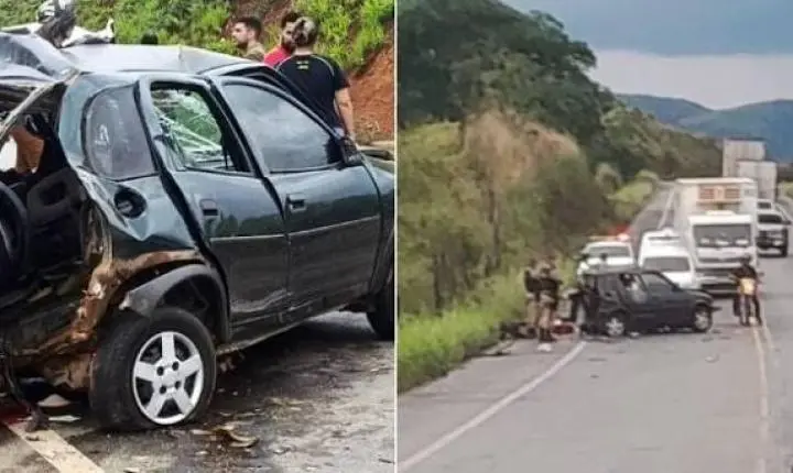 Colisão entre três veículos deixa dois mortos na MGC-120, em Visconde do Rio Branco