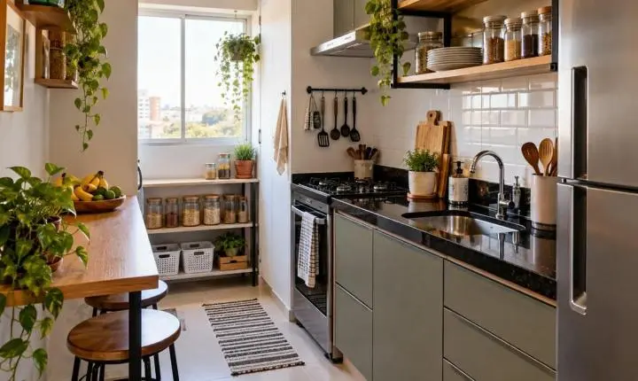 Como organizar uma cozinha pequena: passo a passo seguro e prático