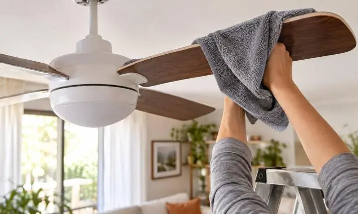 Como tirar poeira do ventilador de teto: passo a passo seguro e prático