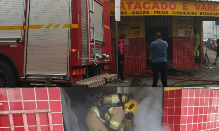 Incêndio no bairro Benfica mobiliza corpo de Bombeiros 
