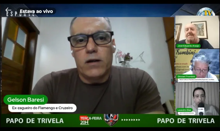 Gélson Baresi relembra títulos pelo Flamengo e Cruzeiro e defende resgate da identidade do futebol brasileiro