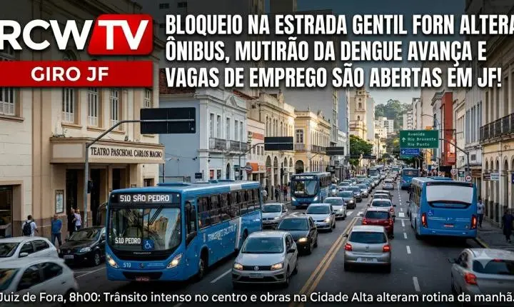 Giro de Notícias JF: obras causam congestionamentos, mutirão contra a dengue é intensificado e cidade tem 15 vagas de emprego abertas