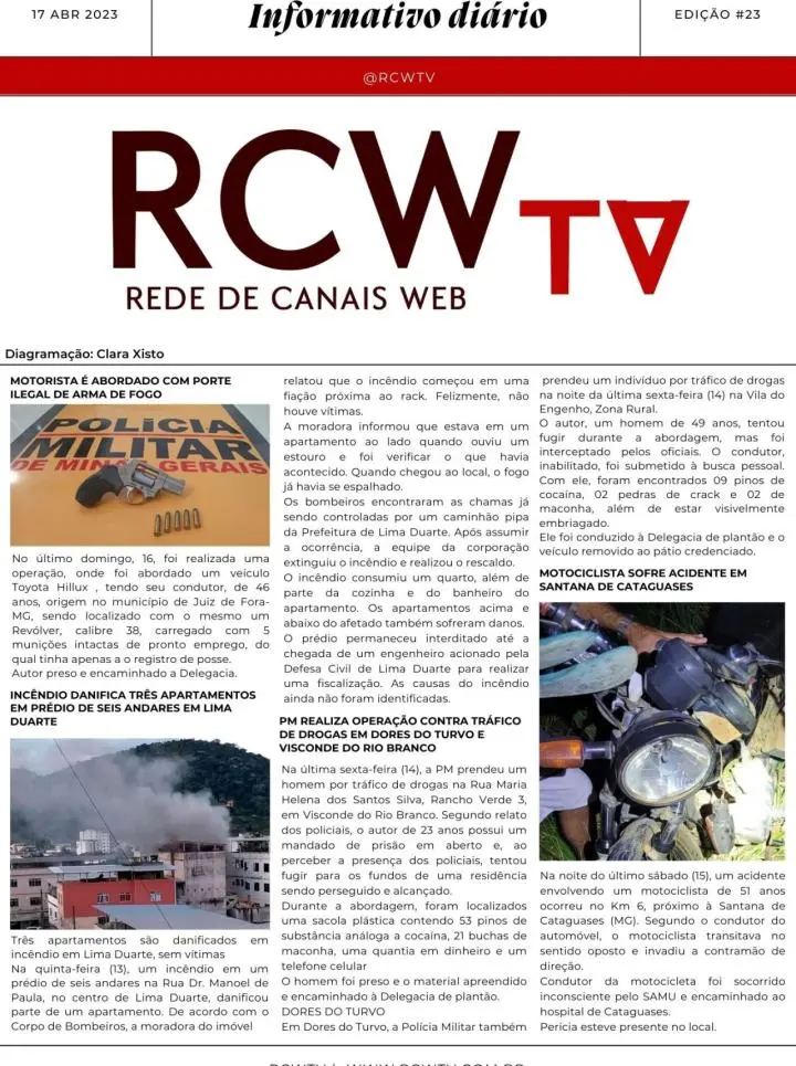 Informativo Diário RCWTV 17/04/2023