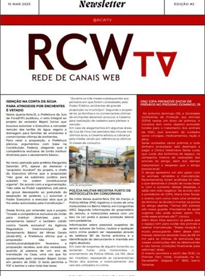 Informativo Diário RCWTV 15/03/2023