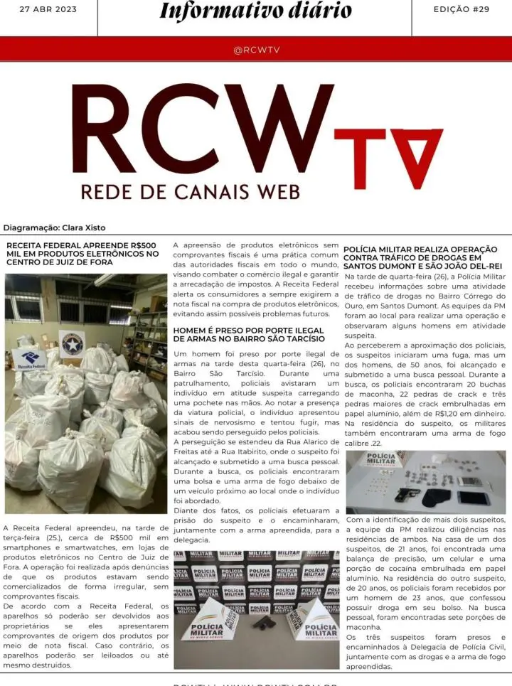 Informativo Diário RCWTV 27/04/2023