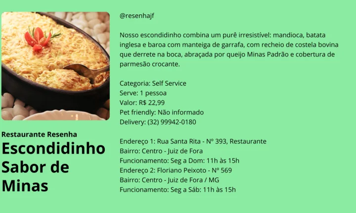 JF Sabor Ouro de Minas reúne 51 receitas em 2025