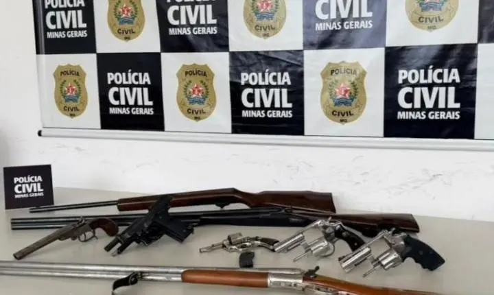PCMG apreende armas de fogo na Zona da Mata em operação de impacto em Minas Gerais