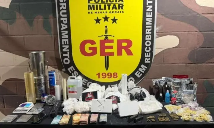 PM encontra laboratório de drogas e prende homem no Santa Rita, em Juiz de Fora