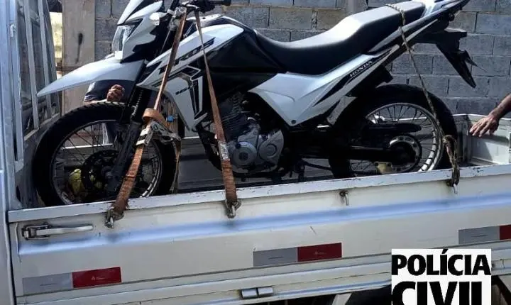 Polícia Civil recupera motocicleta furtada e prende suspeito por receptação em Visconde do Rio Branco