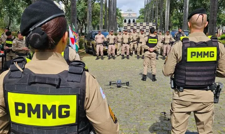 Polícia Militar lança pelotão de drones com inteligência artificial e forma mais de 3 mil novos soldados em Minas Gerais