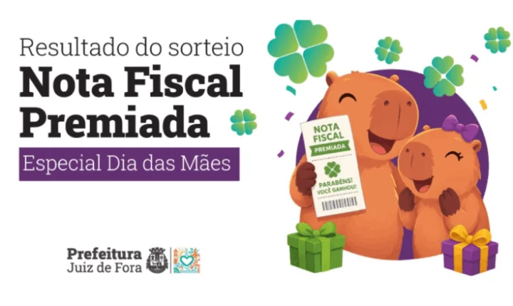 Prefeitura de Juiz de Fora divulga ganhadores do sorteio de edição especial do Nota Fiscal Premiada 