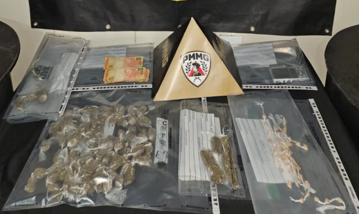Tráfico de drogas lidera ocorrências do fim de semana em Barbacena; PM também prende foragidos e recupera carro furtado