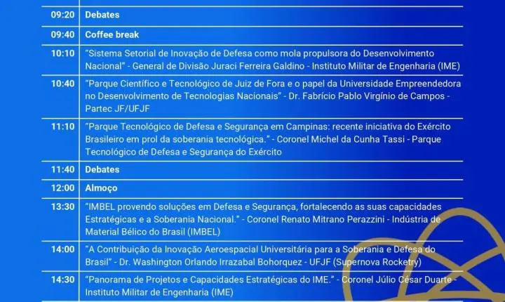 UFJF e Exército realizam evento sobre tecnologia e defesa nacional em Juiz de Fora